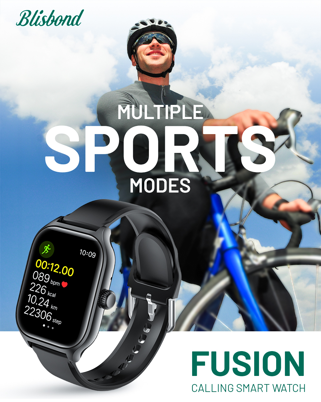 Blisbond Fusion 2.1-inch TFT Display Bluetooth Calling Smart Watch